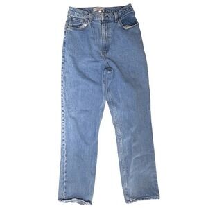 Abercrombie & Fitch Black The 90s Straight Ultra High Rise Blue Jean 30/10 Retro